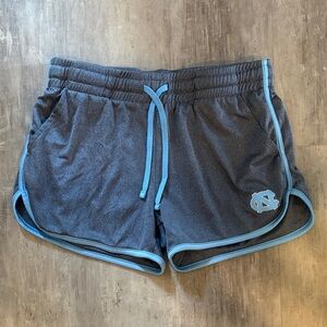 Women's North Carolina University Gray and Blue Athletic Shorts